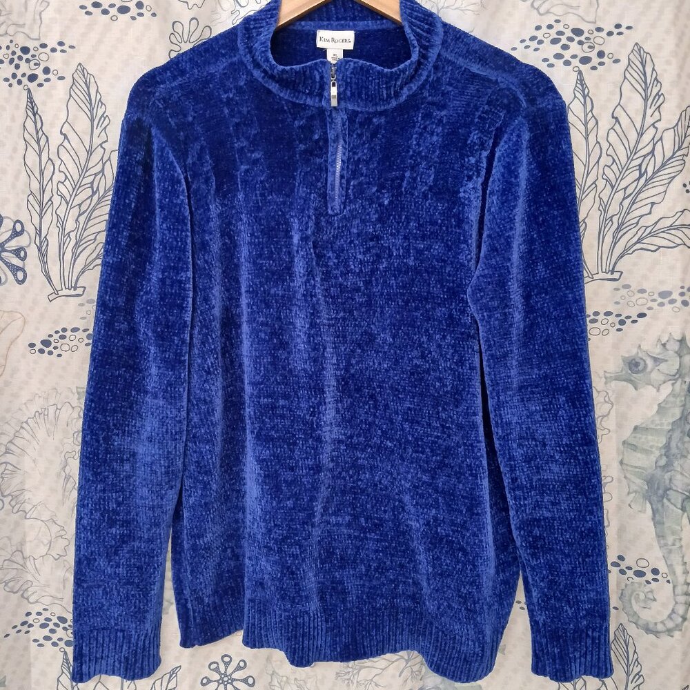 Kim Rogers Women’s Delta Blue Sweater ¼ Zip XL